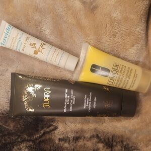 Radiance Enzyme Scrub, Hydrating Cleanser, And Cliniqur Moisturizer